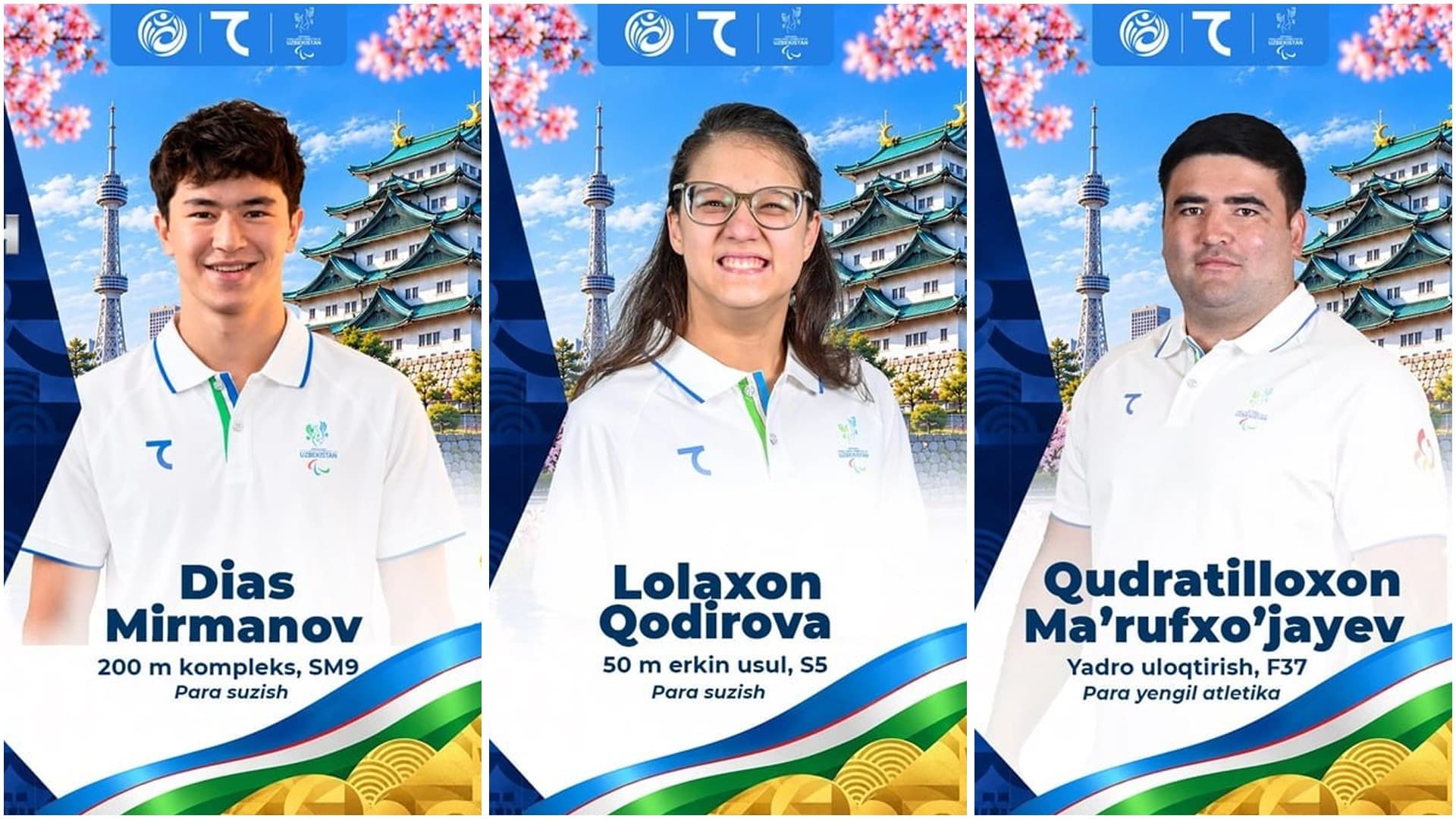 O‘zbekiston jamoasi Para Osiyo o‘yinlarining ilk kunida 23 ta medal qo‘lga kiritdi